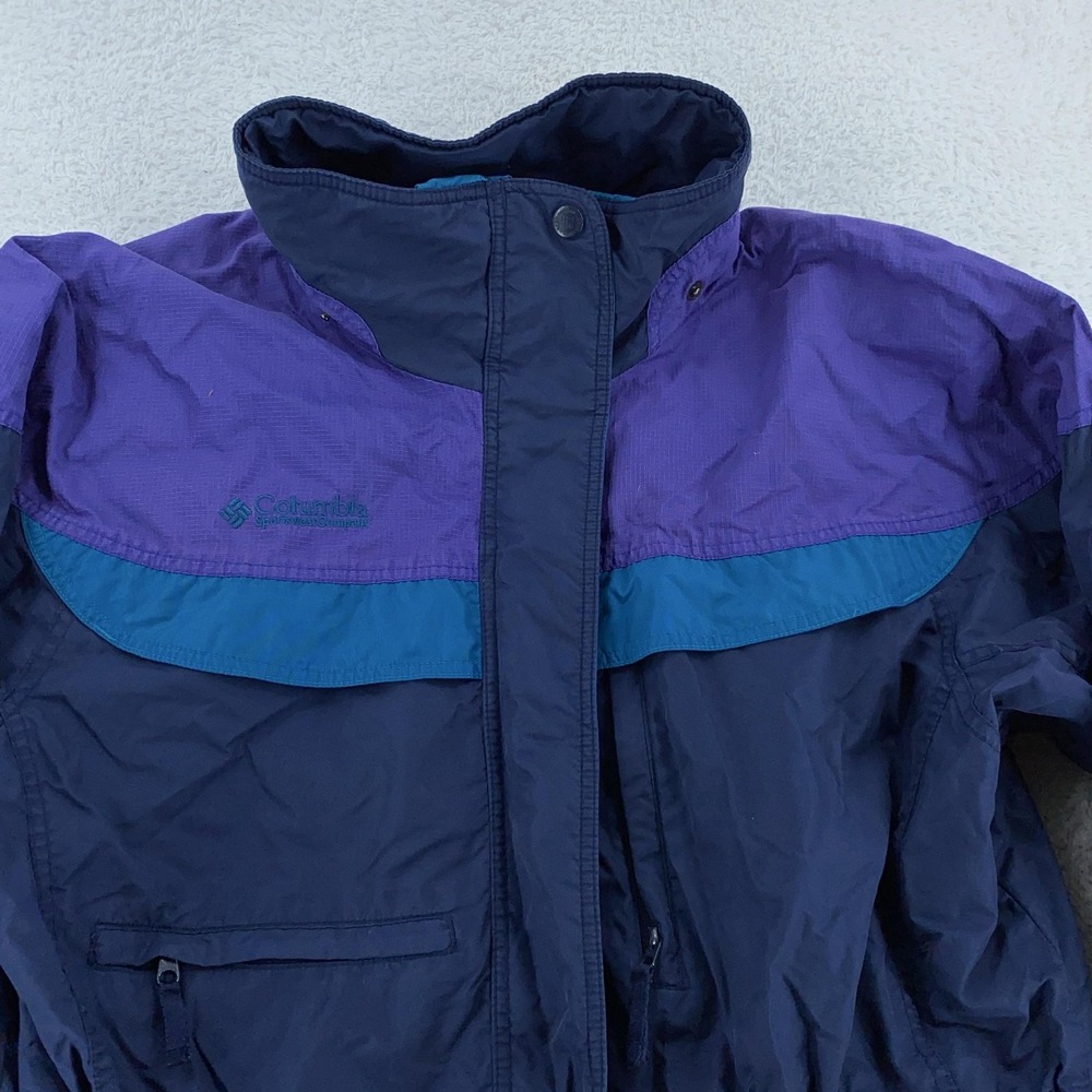 Vintage Columbia Jacket Womens Large Full Zip Windbreaker Outdoors‎ 90s